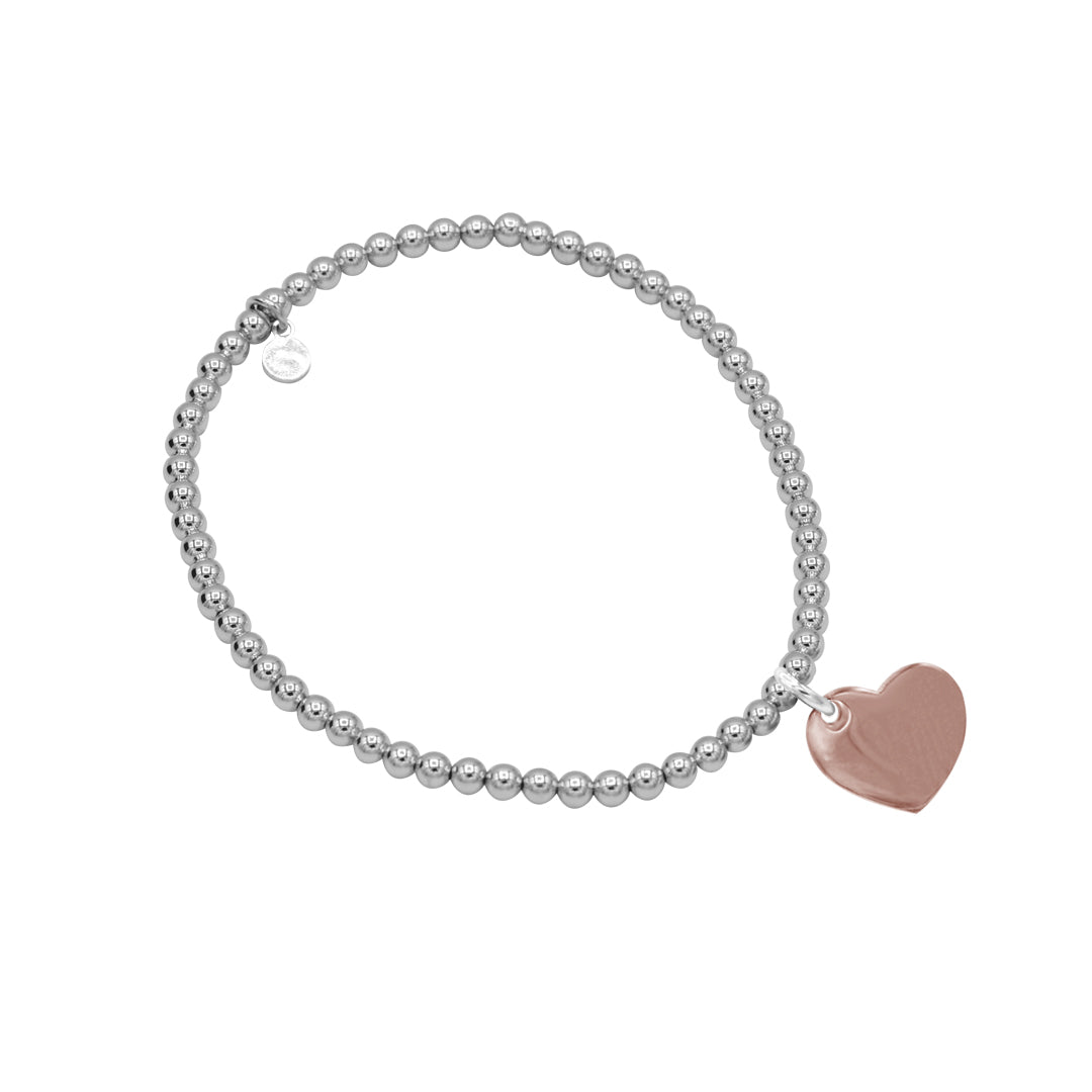 Cute Bracelet  Sterlings Silver Heart shape pendant
