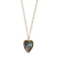 Labradorite Heart Pendant in Sterling Silver 18K Gold Plated