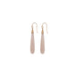 Drop Earrings Rose Gold Plated Sterling Silver Rose Quartz