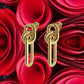 Earrings Intertwined Knot Wrap 18K Gold Plated Sterling Silver