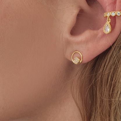 Round Earrings Minimalistic - Nelissima Jewelry
